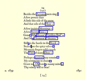 Image Map for Final Harvest: Emily Dickinson's Poems of Poem 11